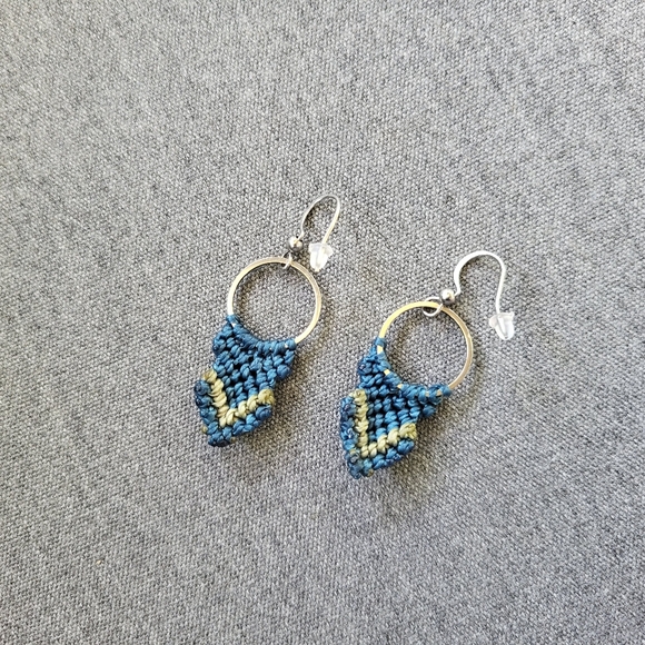 New Handmade earrings- teal and green - Picture 2 of 4